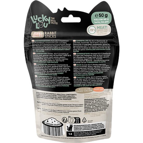 Lucky Lou Lucky Ones Sticks kuřecí a králičí 50 g