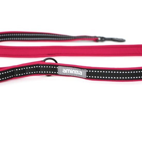 Aminela jednoduché vodítko podšité Sport & City 25mm/150cm malinová