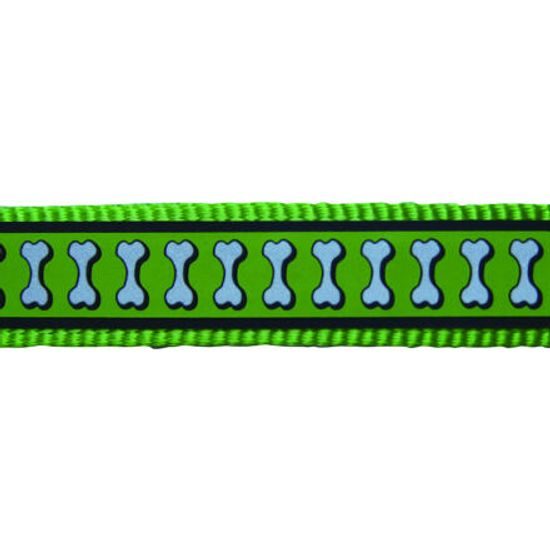 Red Dingo Vodítko přepínací 25 mm x 2 m Bones Rfx Limetková