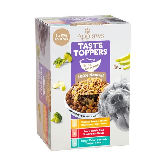 Applaws kapsička Dog Taste Toppers Broth Multipack