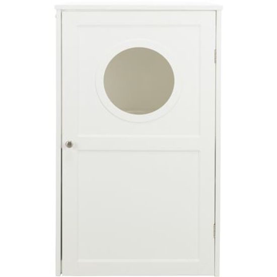 Trixie XL domek na kočičí toaletu 2 poličky MDF 53x90x58cm bílá