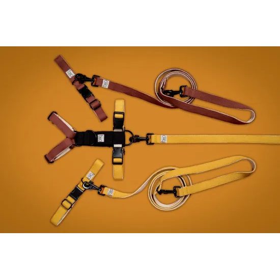 FUNKY DOG Konopné krátké vodítko pro psa 1,7 m hnědé