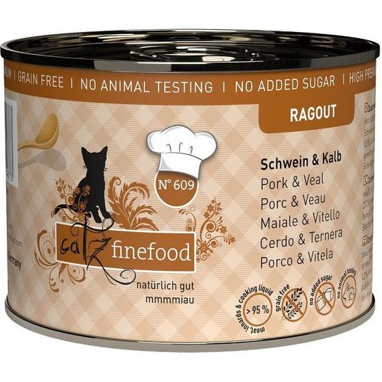 Catz finefood Konzerva CF Ragout No.609 s vepřovým a telecím masem 190 g