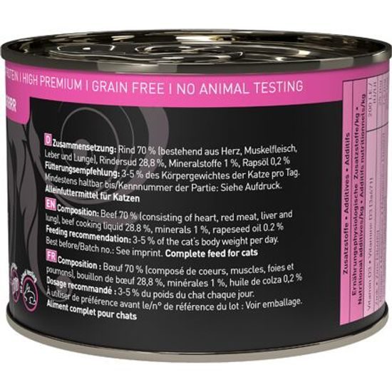 Catz finefood Konzerva CF Purr No.119 s hovězím masem 200 g