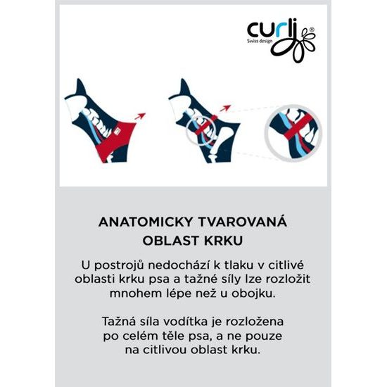 CURLI Postroj pro psy Belka Comfort Red M, 20-30 kg