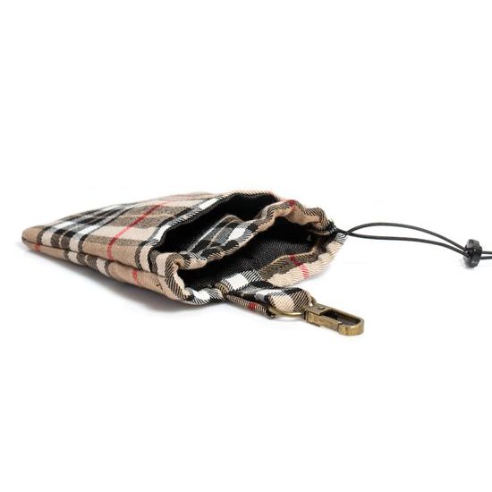 FUNKY DOG Pamlskovník Hnědý kostkovaný