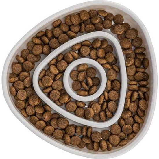 Trixie Miska k pomalému krmení triangl 0,35l/15x15cm plast