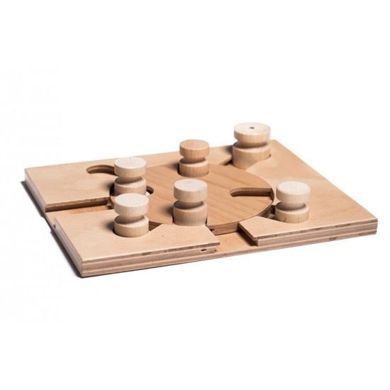 My Intelligent Pets Dřevěný hlavolam Playground - Modul 3C (pouze deska bez kloboučků a válečků)
