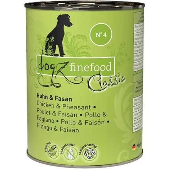 Dogz finefood Konzerva No.4 s kuřecím a bažantím masem 400 g