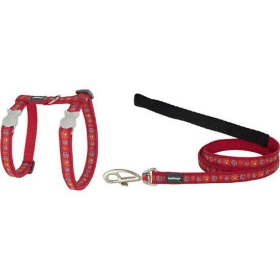 Red Dingo Postroj s vodítkem kočka Paw Impressions RE