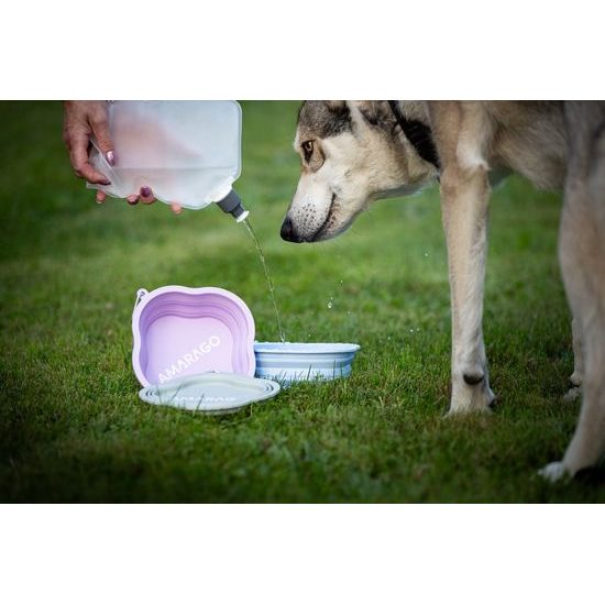 Amarago silikonová skládací miska 1000ml fialová