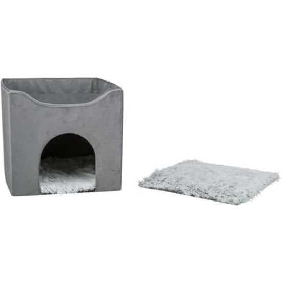 Trixie Kukaň HARVEY sametová se střešním lůžkem 38x38x38cm