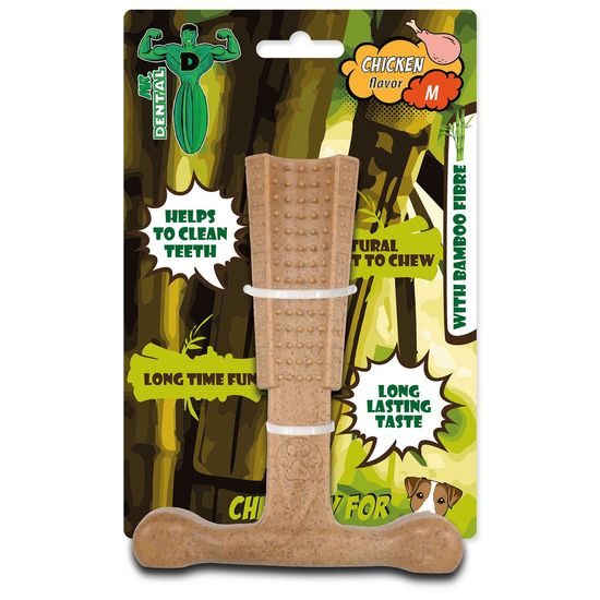 Mr.dental Hračka Mr. Dental žvýkací bambone kladivo kuřecí M