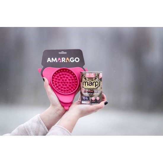 Amarago lízací podložka trojúhelník růžový