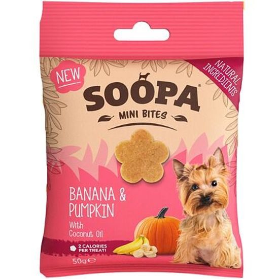 Soopa Pets Soopa Healthy Bites Mini s banánem a dýní 50 g