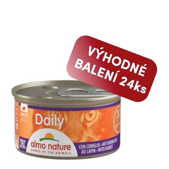 Almo Nature Daily Menu Pěna s králíkem 85g výhodné balení 24ks