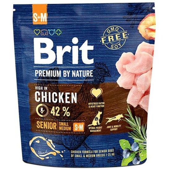 Brit Premium by Nature Dog Senior S+M 1 kg