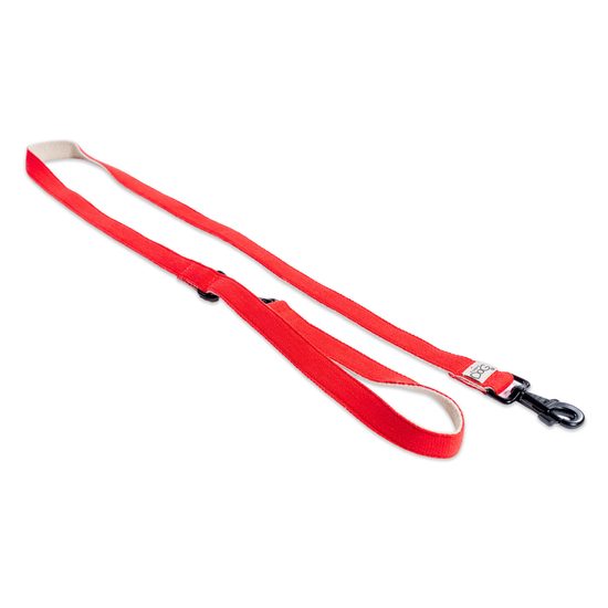 FUNKY DOG Konopný červený obojek pro psa 2,5 cm