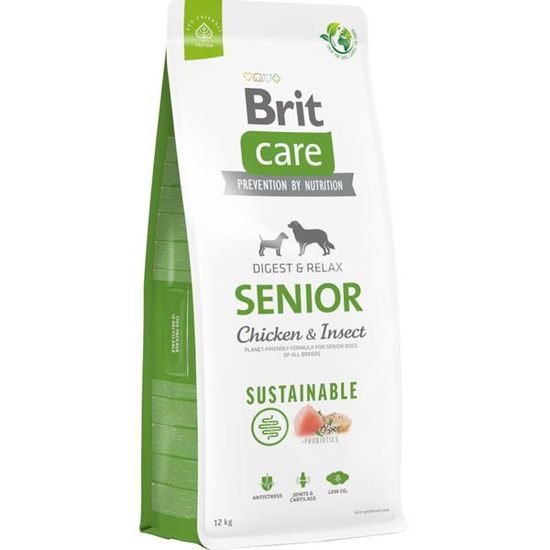 Brit Care Dog Sustainable Senior Chicken+Insect 12 kg