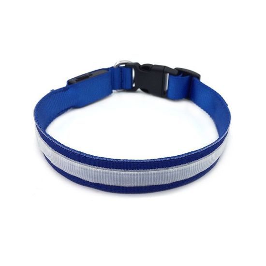 BENTECH Svítící LED obojek Bentech DC3100 modrý