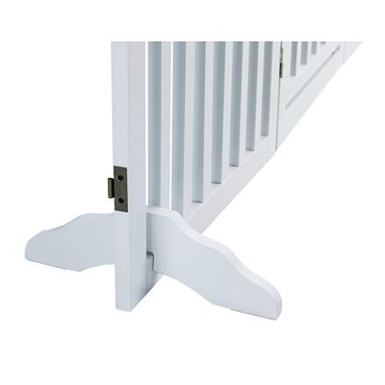 Trixie Ochranná bariéra s otvíracími dvířky 60-160x81cm bílá