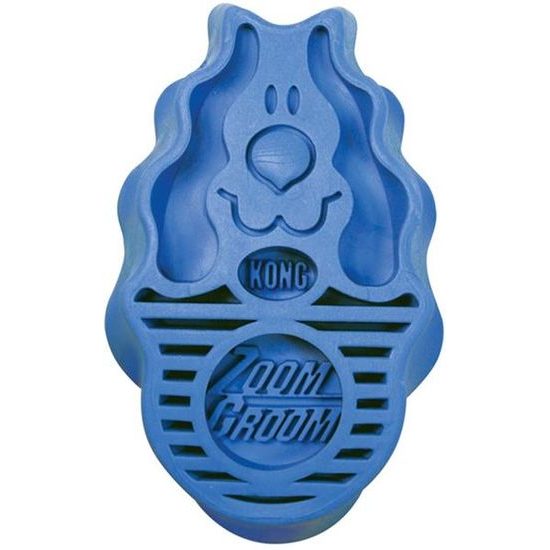 Kong Kartáč gumový ZoomGroom Boysenberry modrý