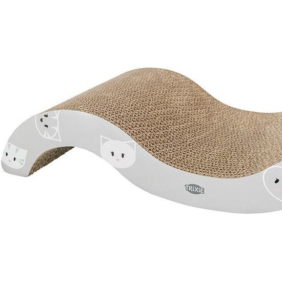 Trixie MIMI škrábací karton vlna 50 x 9 x 23 cm s catnipem šalvějová/šedá LIMITOVANÁ NABÍDKA