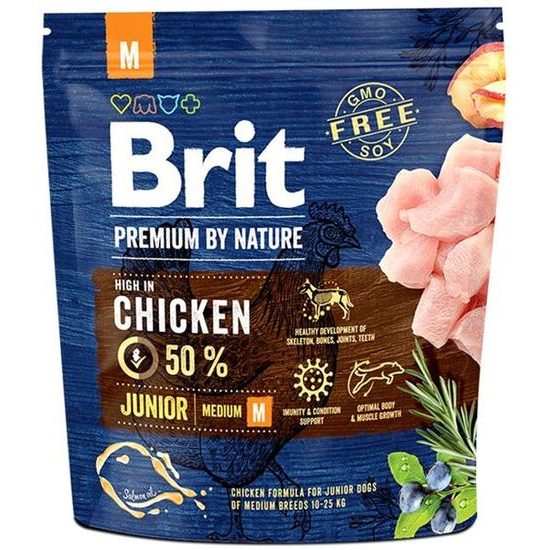 Brit Premium by Nature Dog Junior M 1 kg