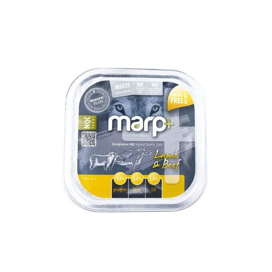Marp Natural Plus vanička pro psy s jehněčím a hovězím 12x150g