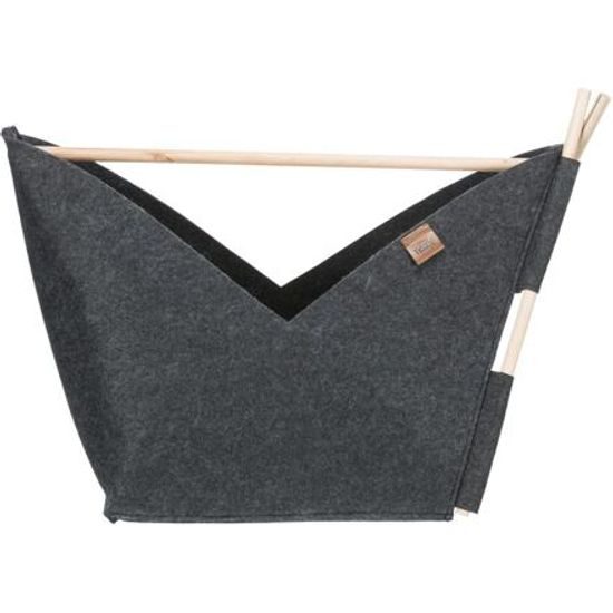 Trixie Jeskyně ELISE s polštářkem 63x 44x 30cm tvar loďka filc antracit