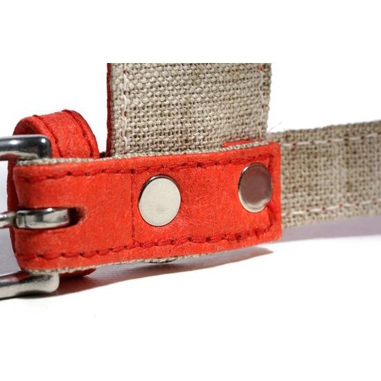 FUNKY DOG Červený Piñatex postroj