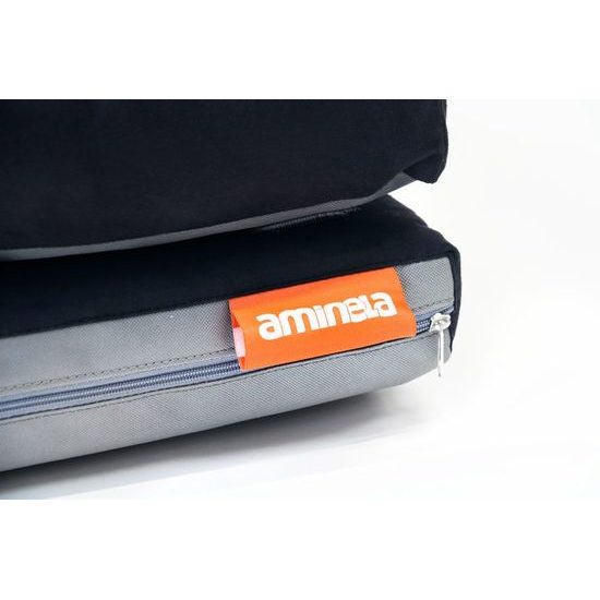 Aminela pelíšek s okrajem 120x80cm Half and Half černá/šedá