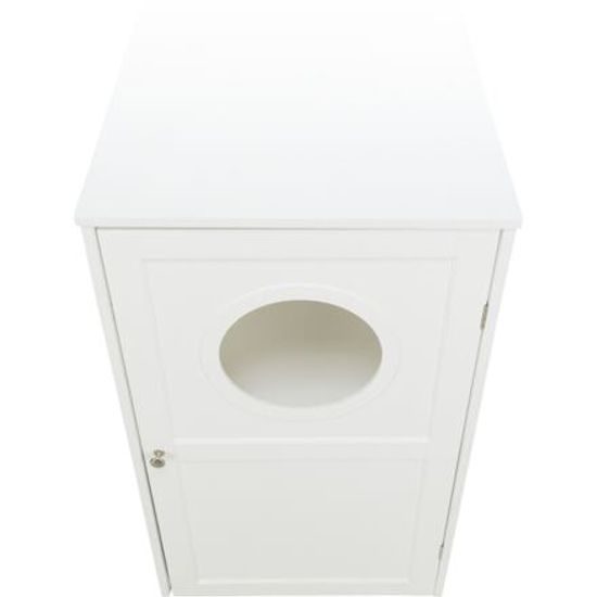 Trixie XL domek na kočičí toaletu 2 poličky MDF 53x90x58cm bílá