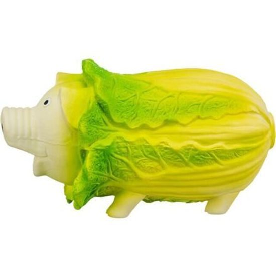Trixie Cabbage Pig prasátko v zelí 23cm latexová hračka se zvukem světlezelená