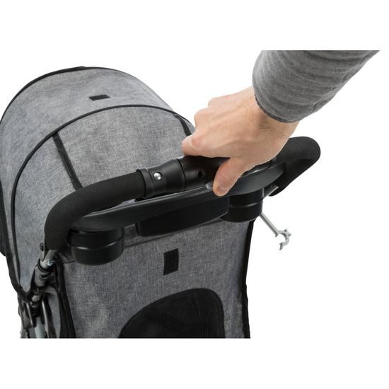 Trixie Kočárek pro psy BUGGY rychlosklápěcí 47x100x80cm nosnost do 15 kg šedá