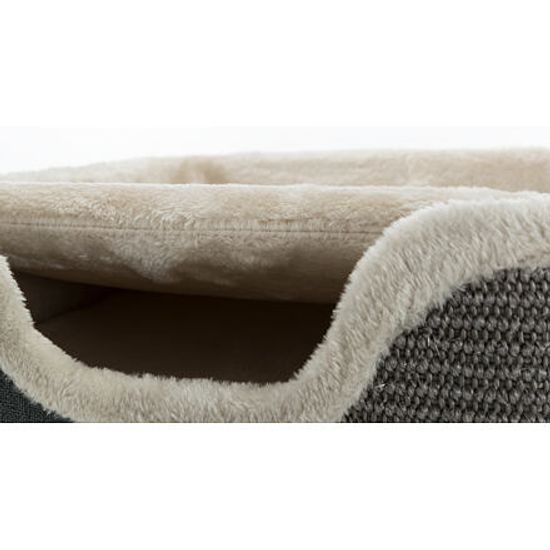 Trixie Cat Tower JORGE s odpočívadlem šedá s béžovou kožešinou 78cm