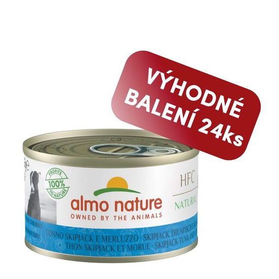 Almo Nature HFC Natural DOG Tuňák a treska 95g výhodné balení 24ks