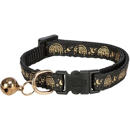 Trixie Obojek pro kočky zlaté zdobení s rolničkou černá