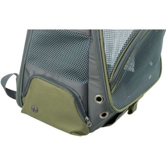 Trixie Transportní batoh LYLA 34x22x42cm do 8kg nylon šedá/modrá