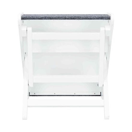 Trixie Dřevěné schody s plstěným vzhledem nastavitelné 40x67cm bílé