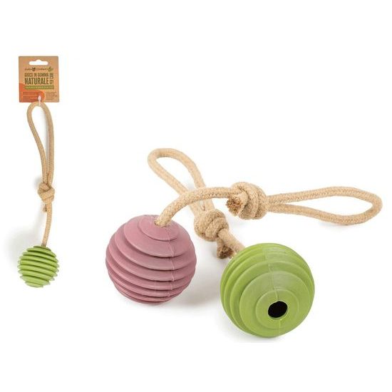 Farm Company kaučukový balon na konopném laně 24cm