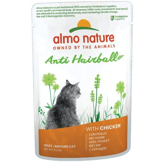 Almo Nature Holistic Anti Hairball s kuřecím 70g výhodné balení 30ks