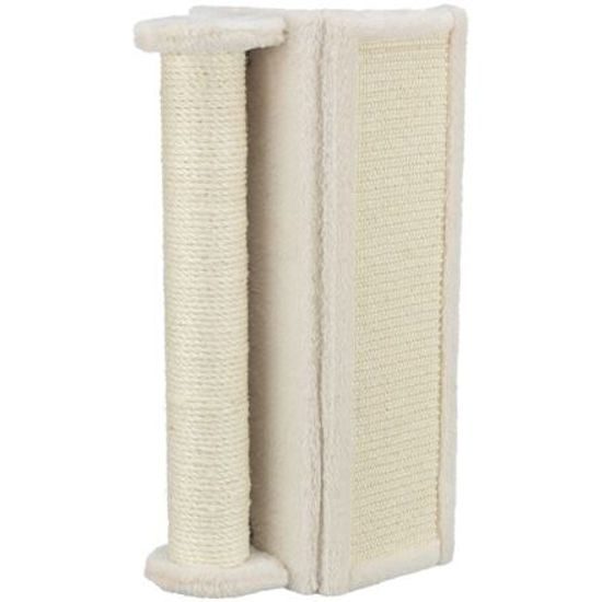 Trixie Škrabací rohová deska se sloupkem 15x50x15cm béžová