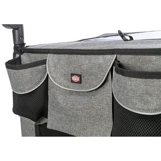 Trixie Vozík za kolo šedá/šalvějová
