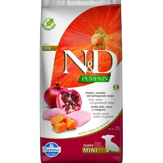 N&D PUMPKIN Dog GF Chicken & Pomegranate Puppy Mini 7 kg
