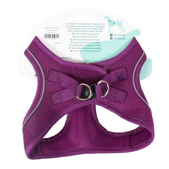 Farm company soft mesh postroj pro psy fialový 3XS 24-28cm