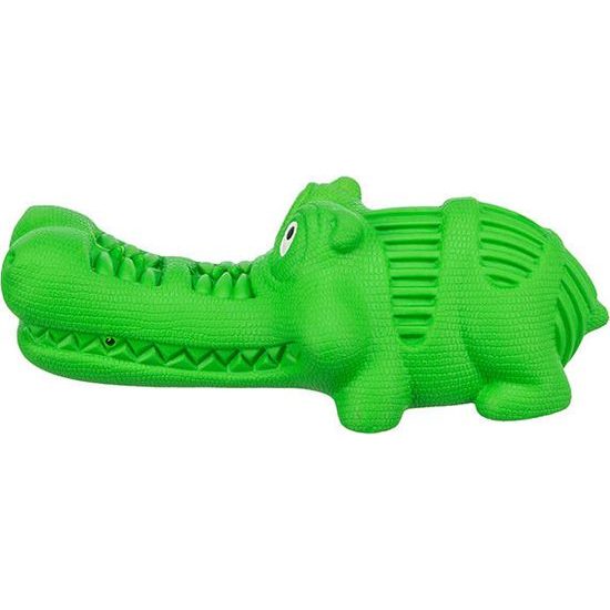 Trixie DOG ACTIVITY krokodýl na pamlsky 18 cm přírodní guma zelená