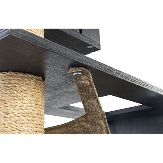 Trixie BE NORDIC škrabadlo FREIA 123cm 2xkukaň hammock antracit/písek