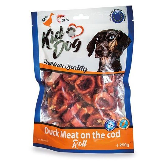 KidDog kachní masíčko na tresčí rolce 250 g