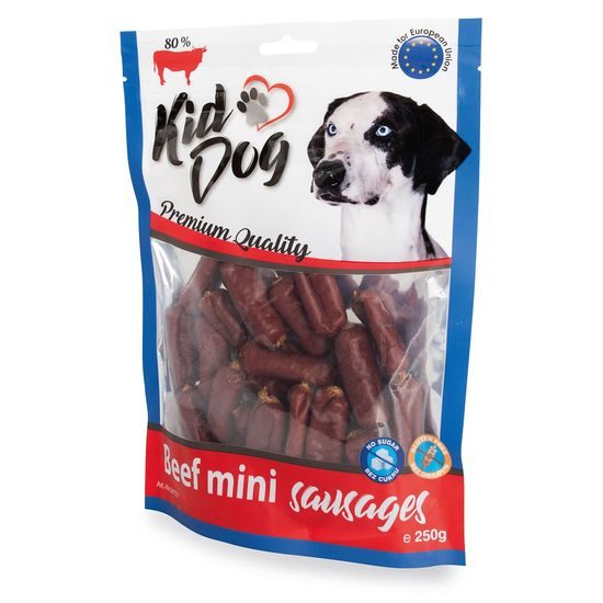 KidDog hovězí mini klobásky 250 g